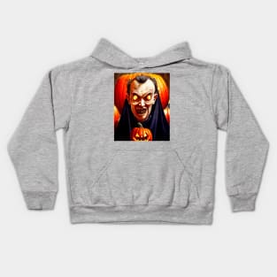 Evil Crazy Priest Halloween Design Kids Hoodie